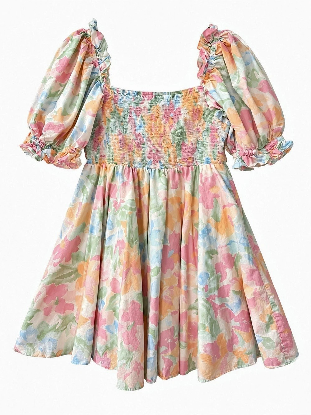 Selkie The Beach Day Dress in Grapefruit Floral - Size 1X